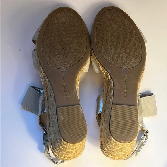 Bandolino Hearsay 2 Womens Slingback Wedge Heel Sandal Size 8.5M w/Beige Fabric - Picture 8 of 11